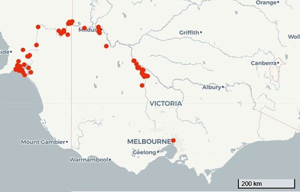 Murray Hardyhead distribution all known records Source: ALA 2025