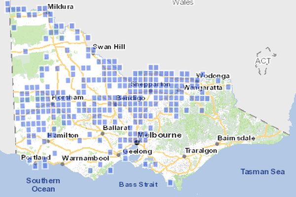 Historic distribution of Bush Stone-curlew in Victoria. Source: Victorian Biodiversity Atlas 2025