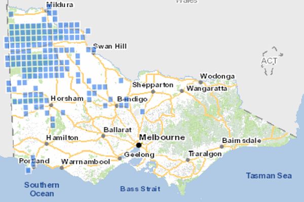 Malleefowl historic distribution in Victoria 2024 VBA